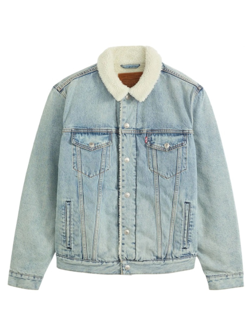 Levi's Type Iii Sherpa Trucker Jacket in Kentucky Blue Sherpa (Light Wash)